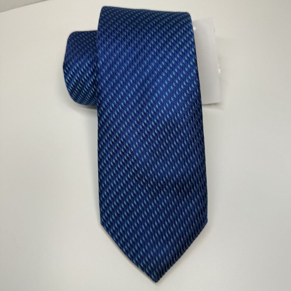 Ted Baker Two Tone Blue 100% Silk Neck Tie New